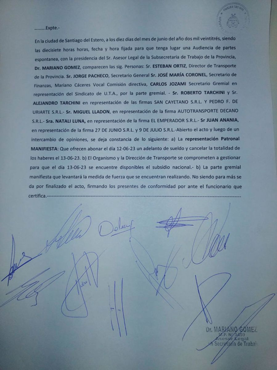 Empresarios y UTA llegaron a un acuerdo y se levantó la medida de ...