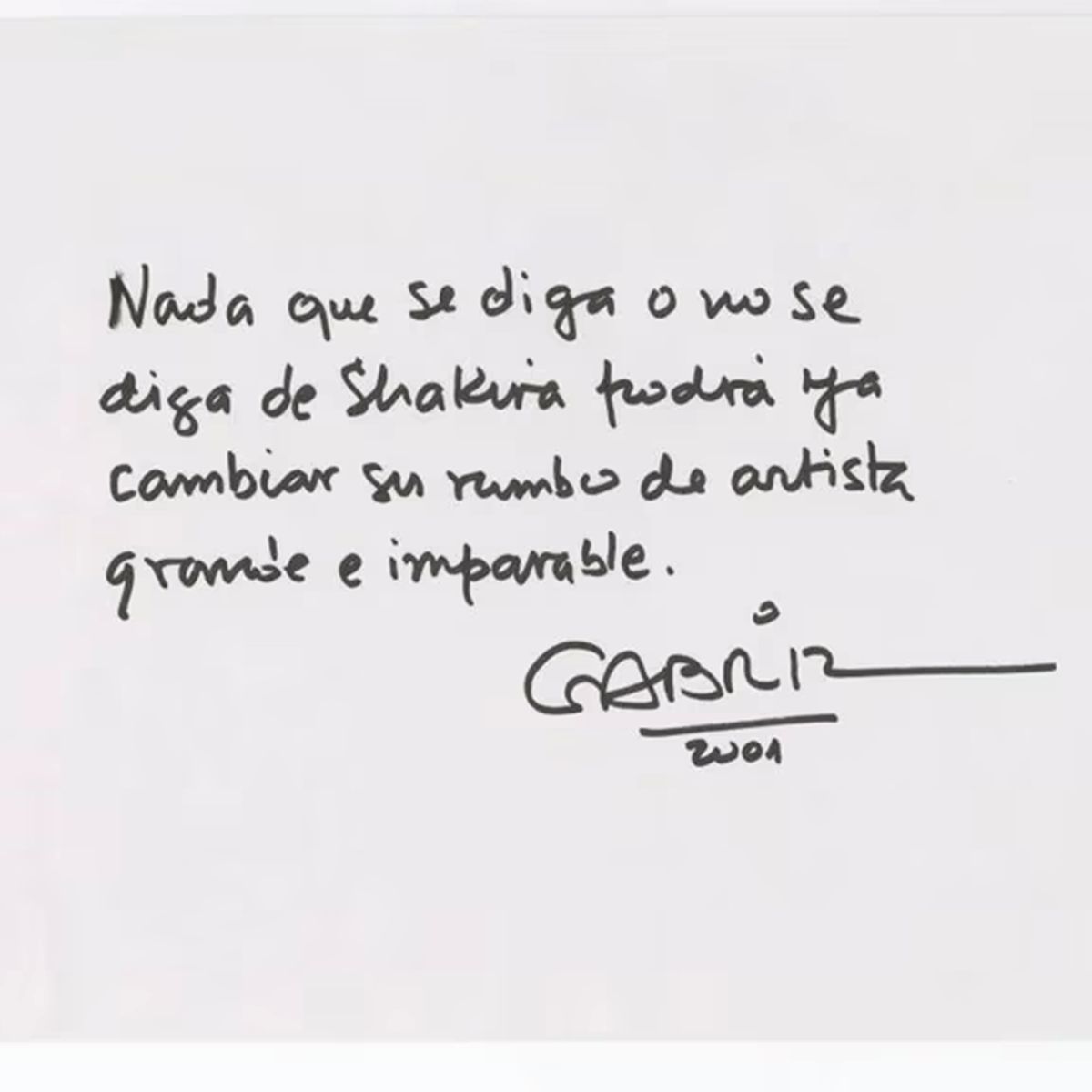 García Márquez sobre Shakira 