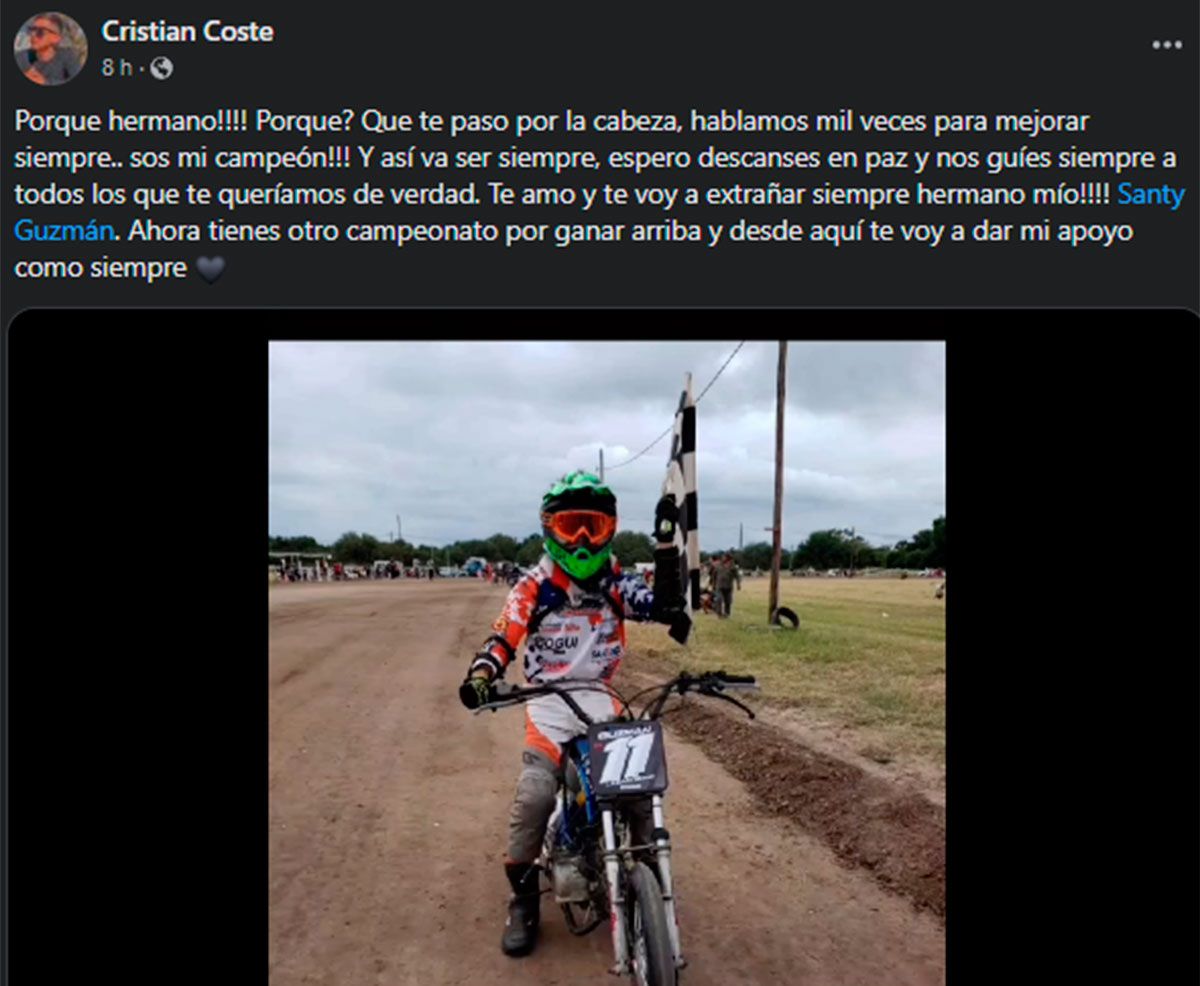 Conmoción por la muerte de un joven piloto de motociclismo de La Banda ...