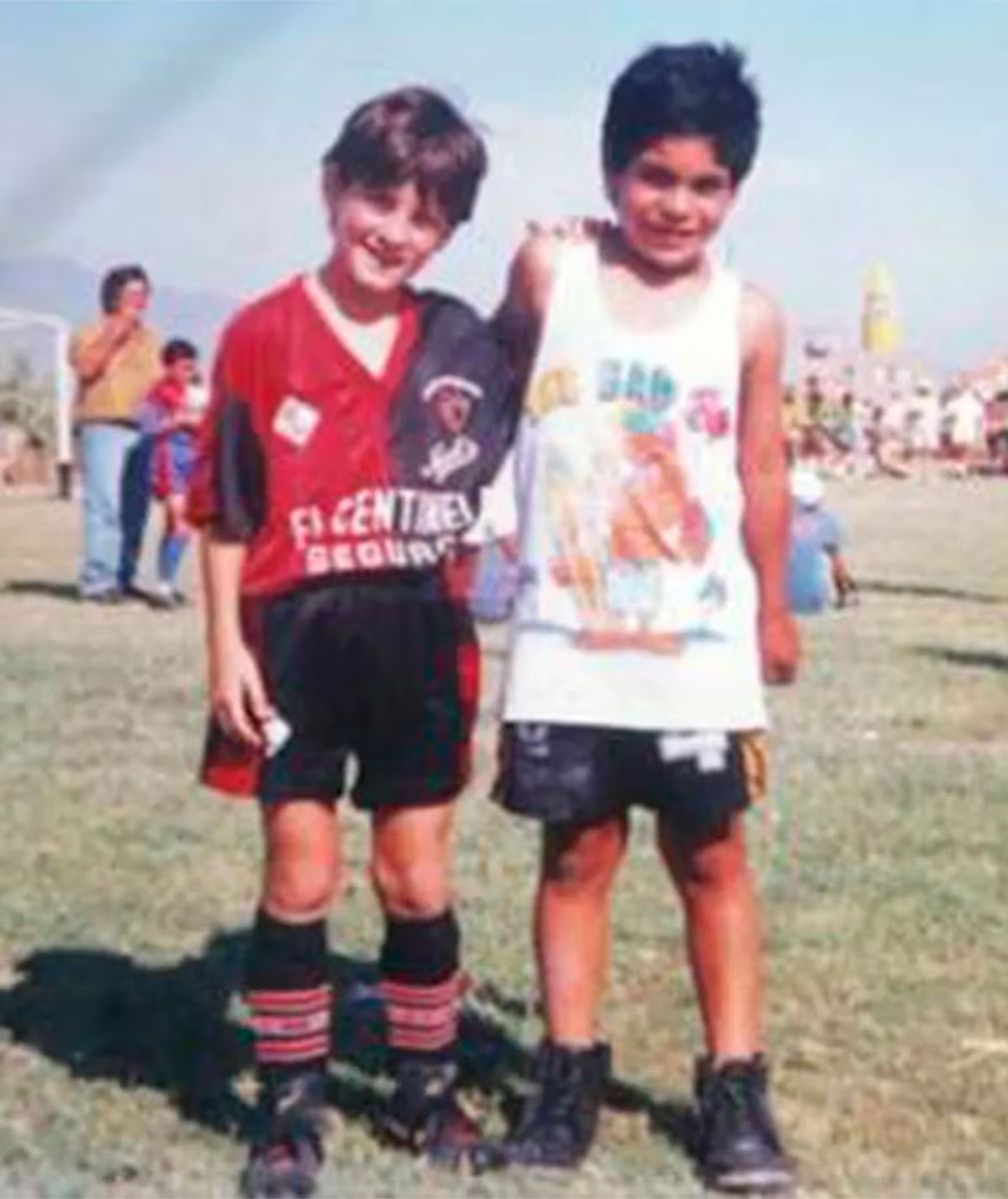 Lionel Messi, cuando jugaba en las inferiores de Newell's 