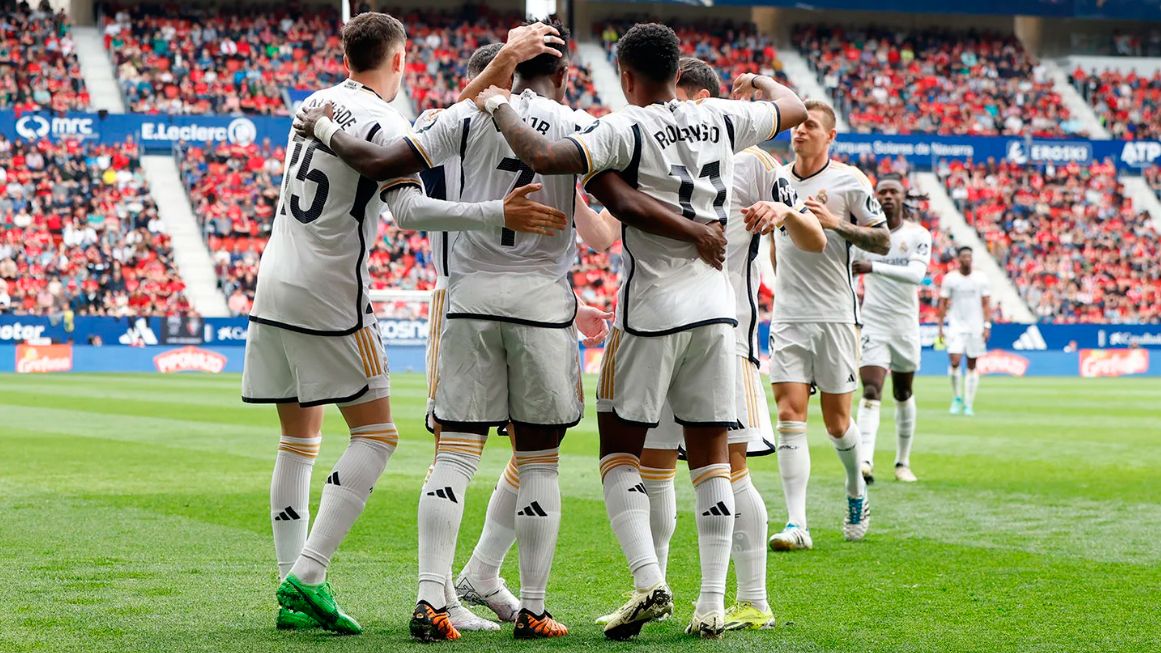 Real Madrid goleó a Osasuna a domicilio y se mantiene firme en lo más ...