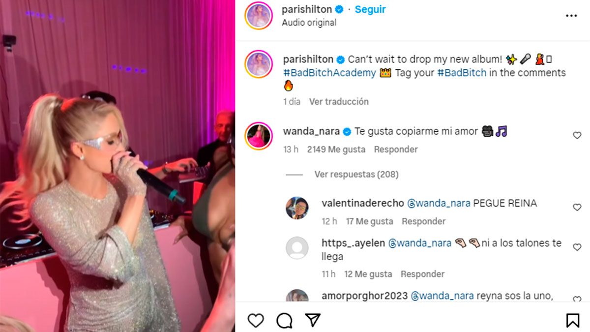 Posteo de Paris Hilton en Instagram 