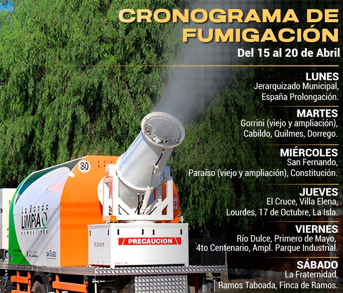 La Municipalidad de La Banda intensifica los trabajos de fumigación en ...
