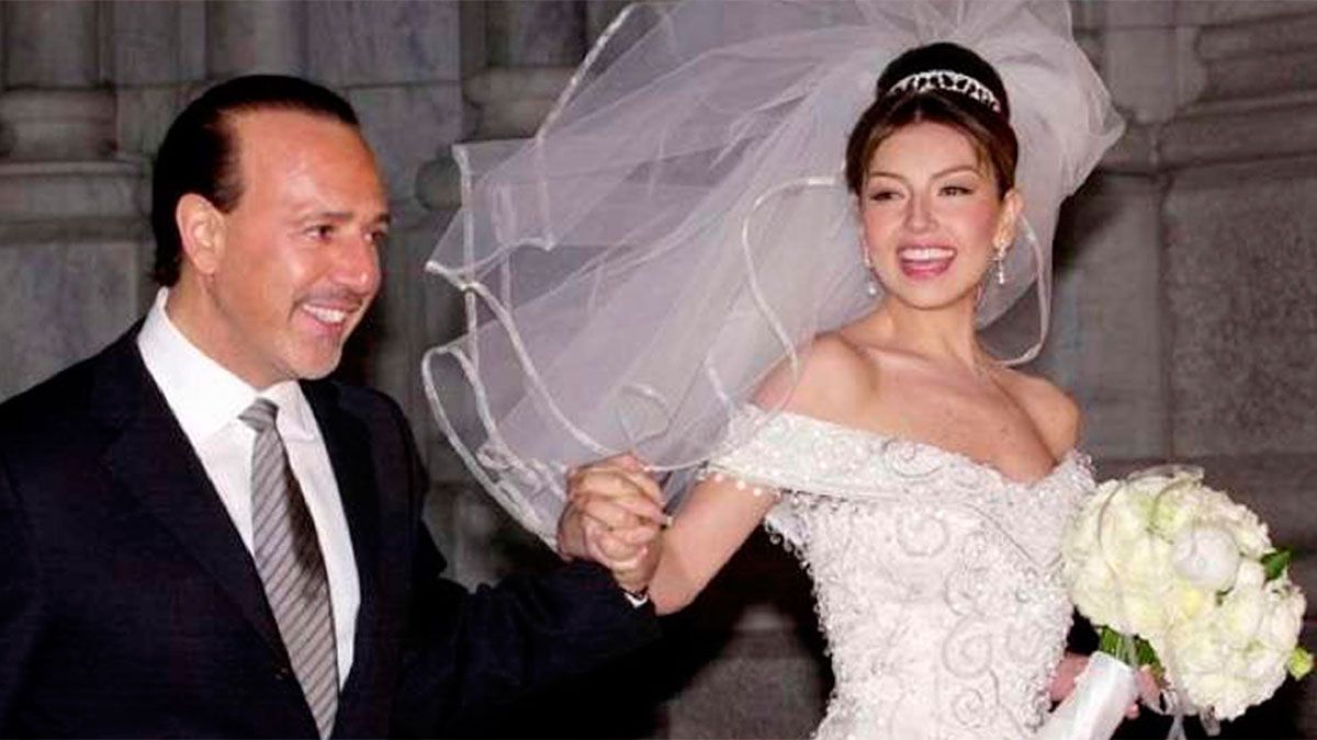 Thalia y Tommy Mottola 