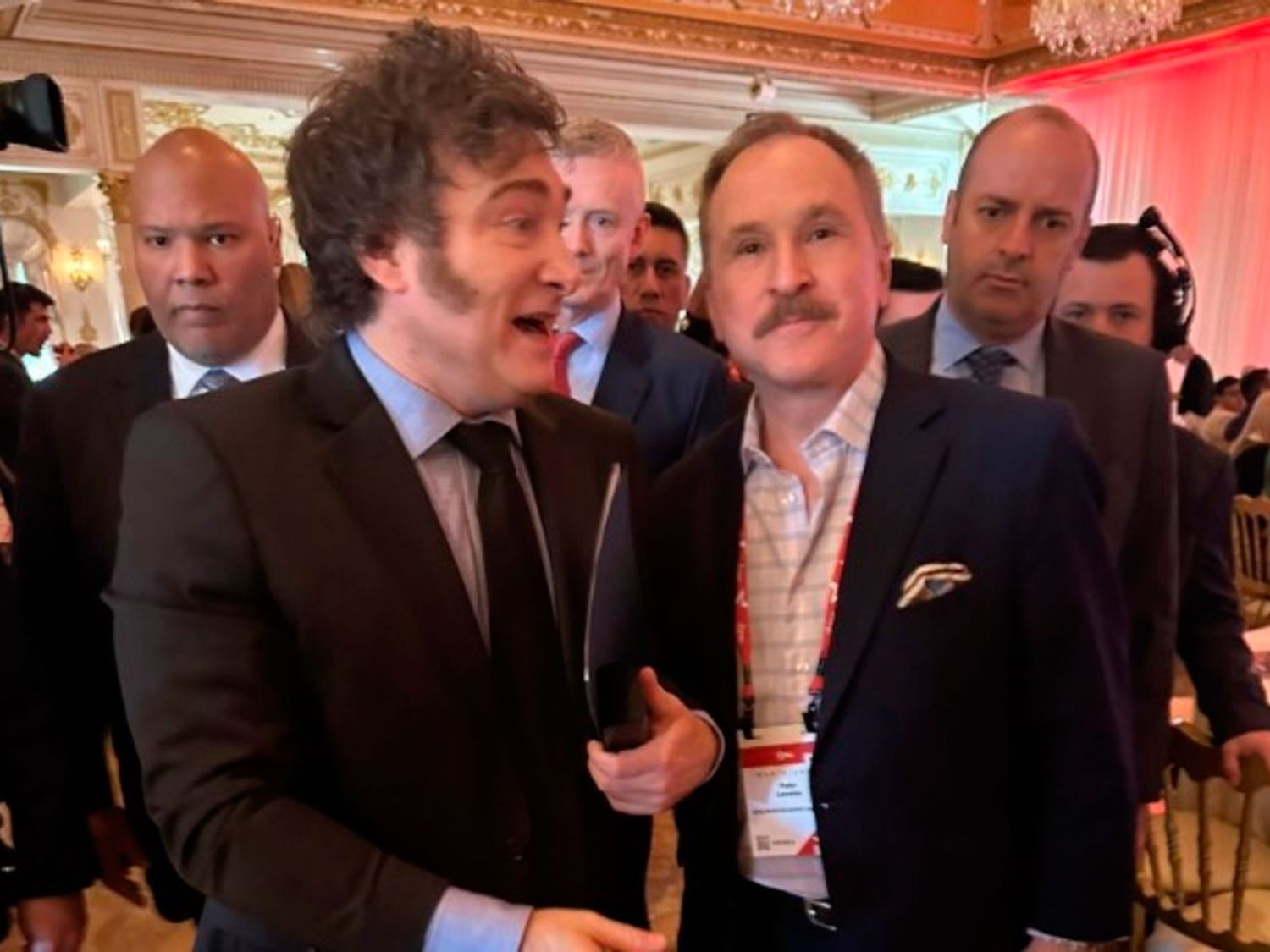 Milei junto a Peter Lamelas 