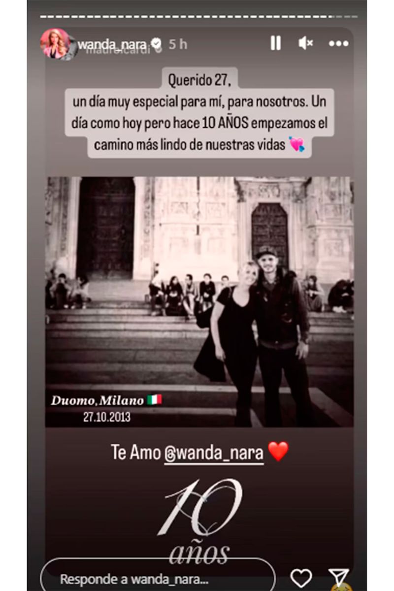 Wanda y Mauro, mismo lugar 