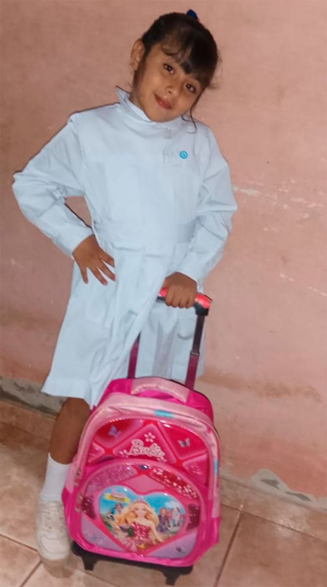 Maite en su primer día 