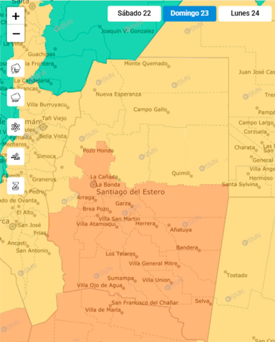 Alerta para este domingo 