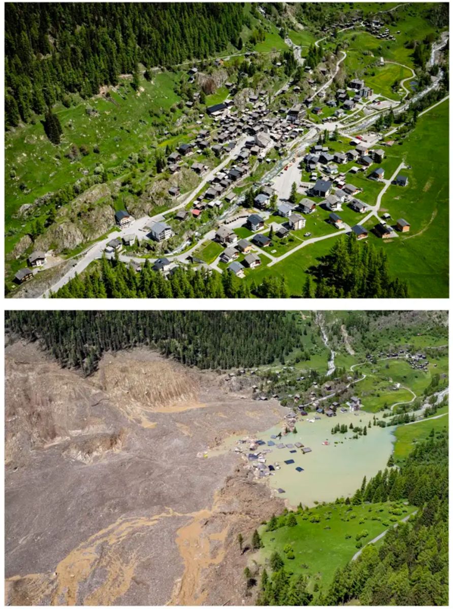 El antes y el después del pueblo 