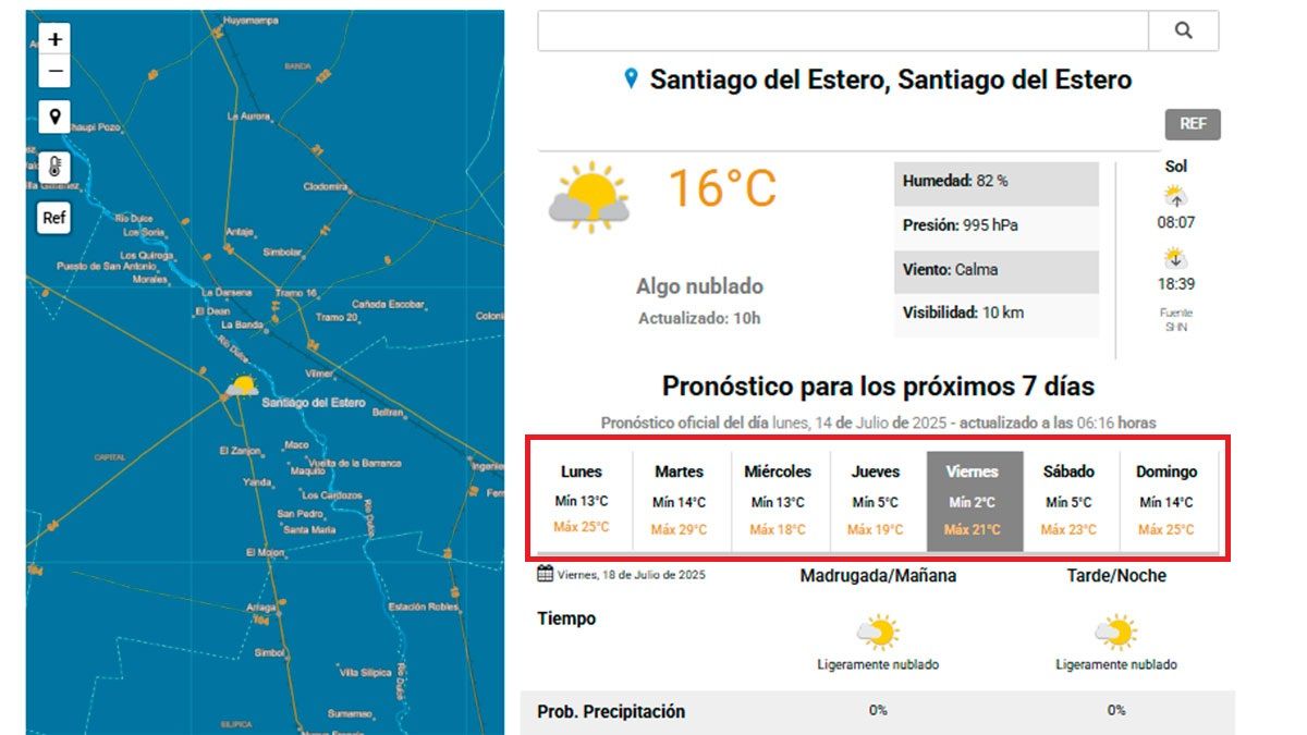 Pronóstico extendido SMN 
