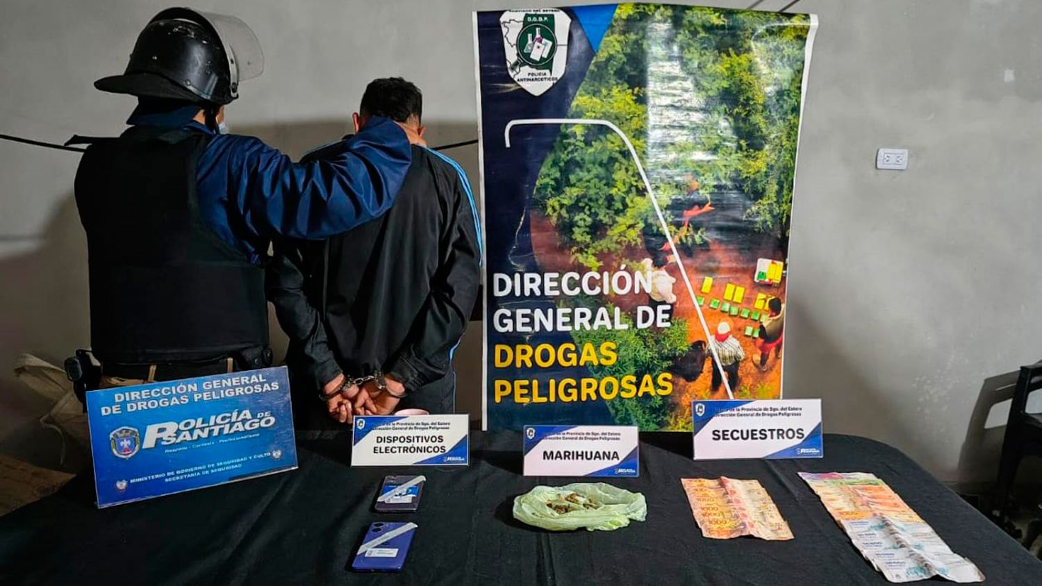 Detenido y secuestros 