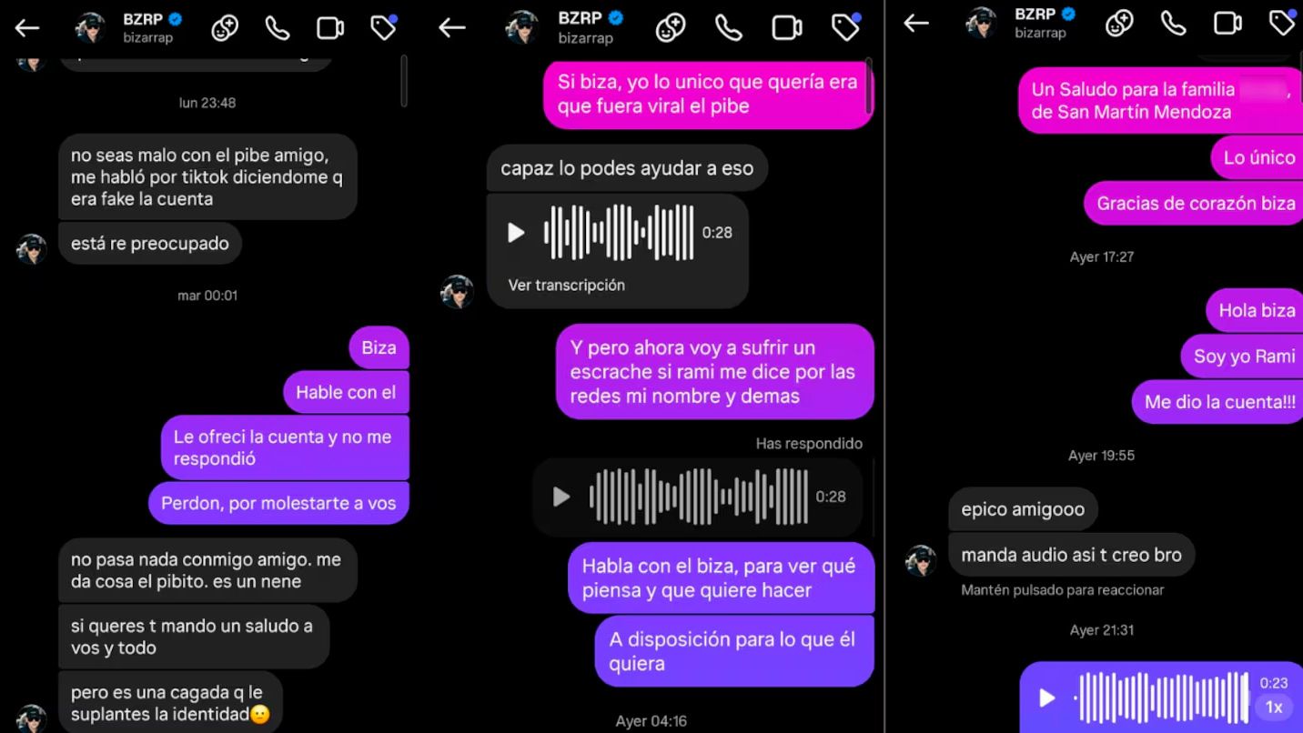 Bizarrap con el creador de la cuenta falsa 