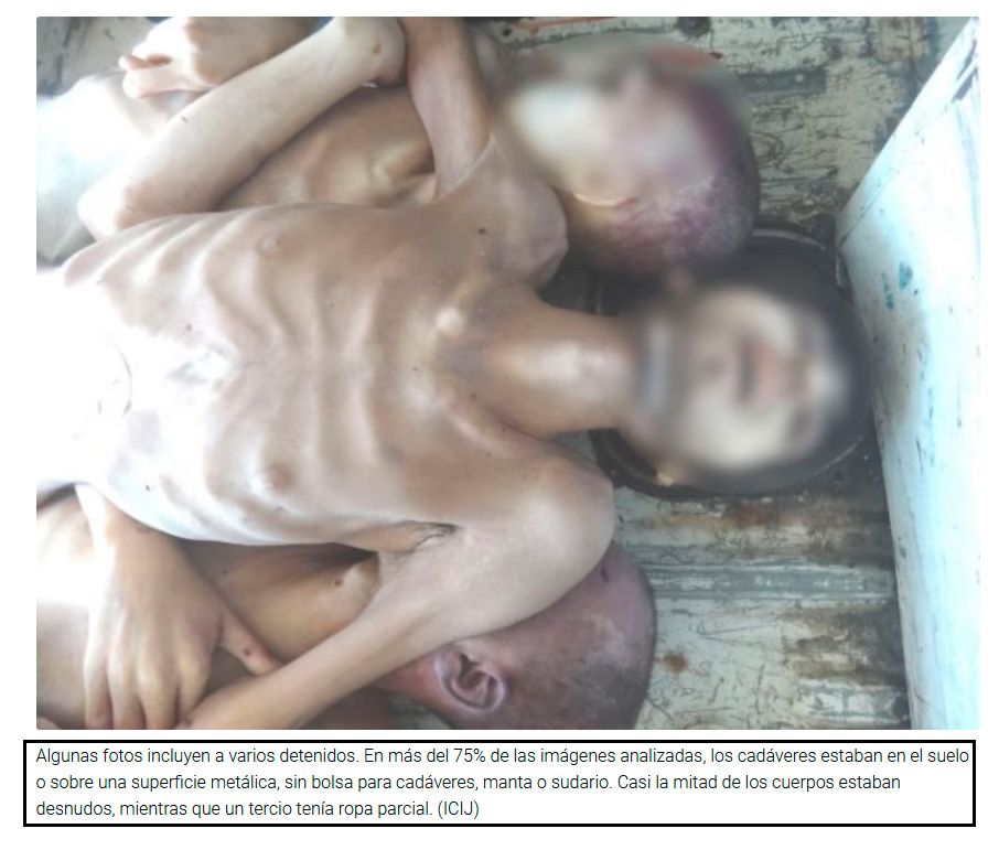 Los cuerpos eran fotografíados 