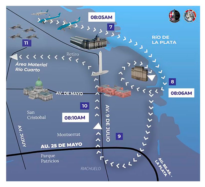 Recorrido que realizarán 