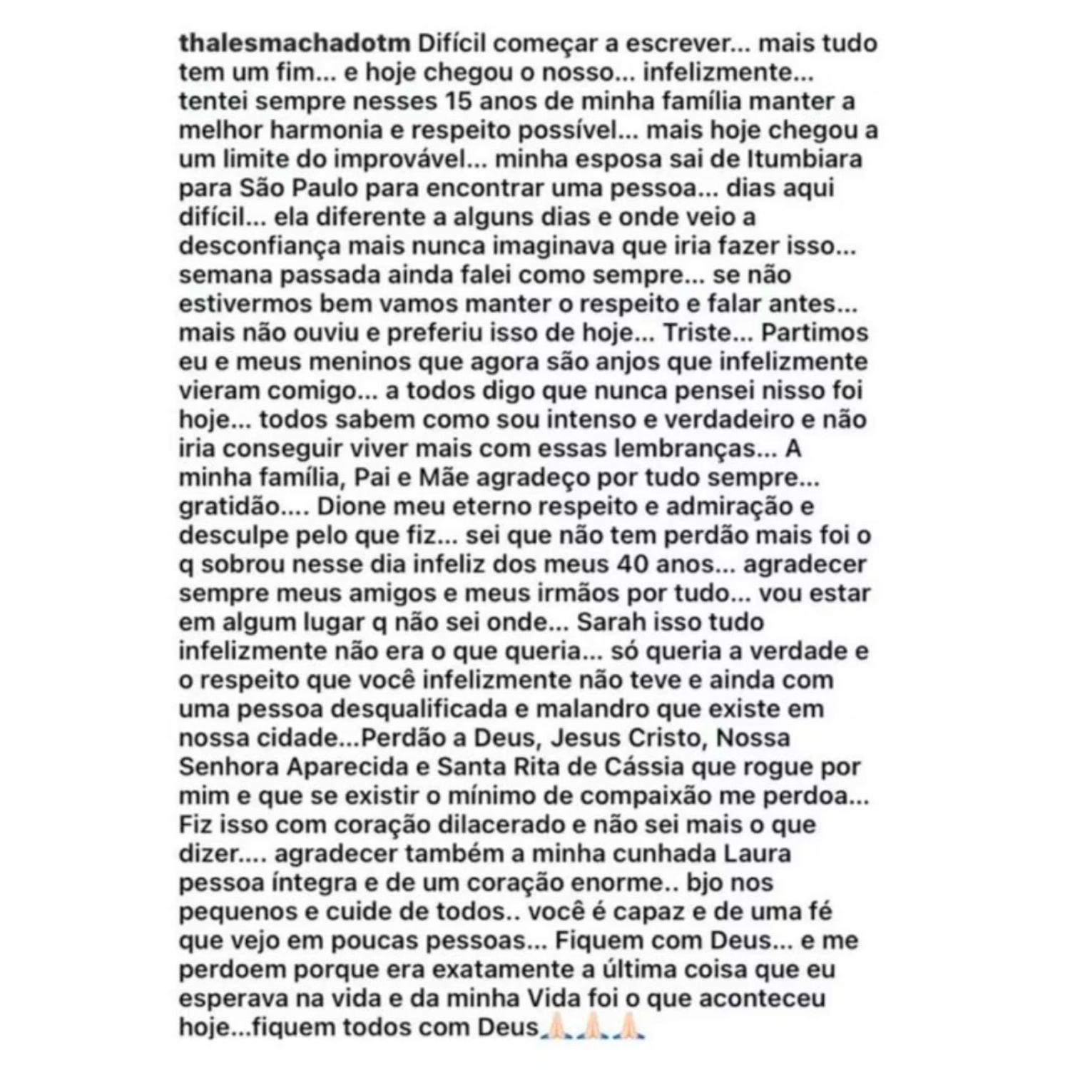 La carta de despedida 