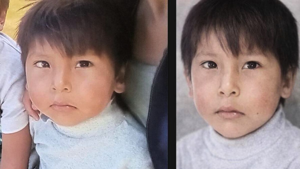 A la derecha, la imagen actualizada de cómo luciría actualmente Lian 