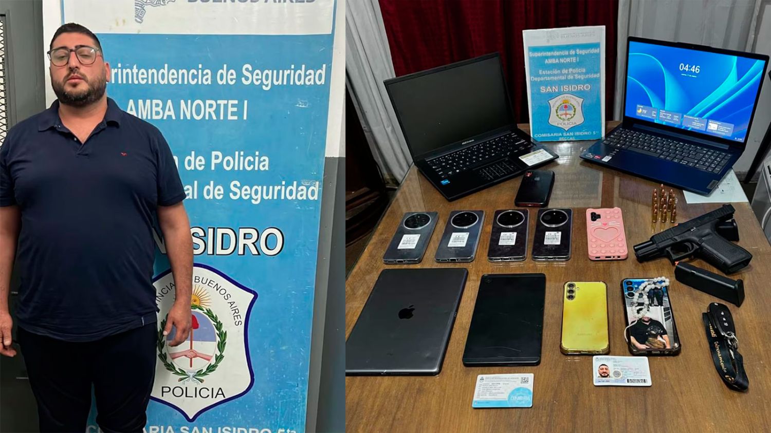 Sospechoso detenido y secuestros 
