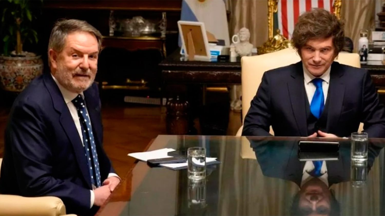 Javier Milei y Bieito Rubido. 