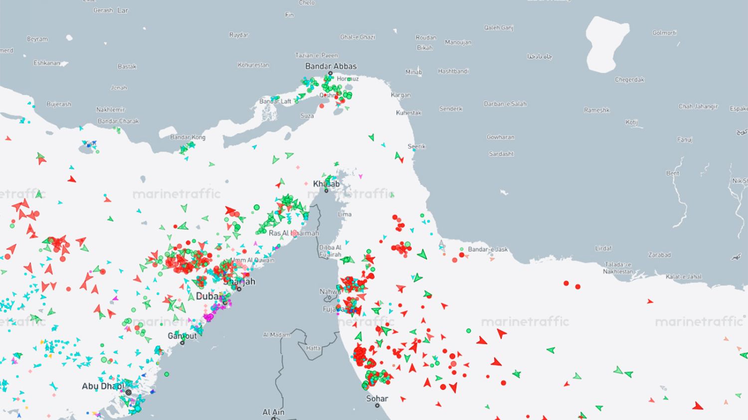 Actividad en el estrecho 