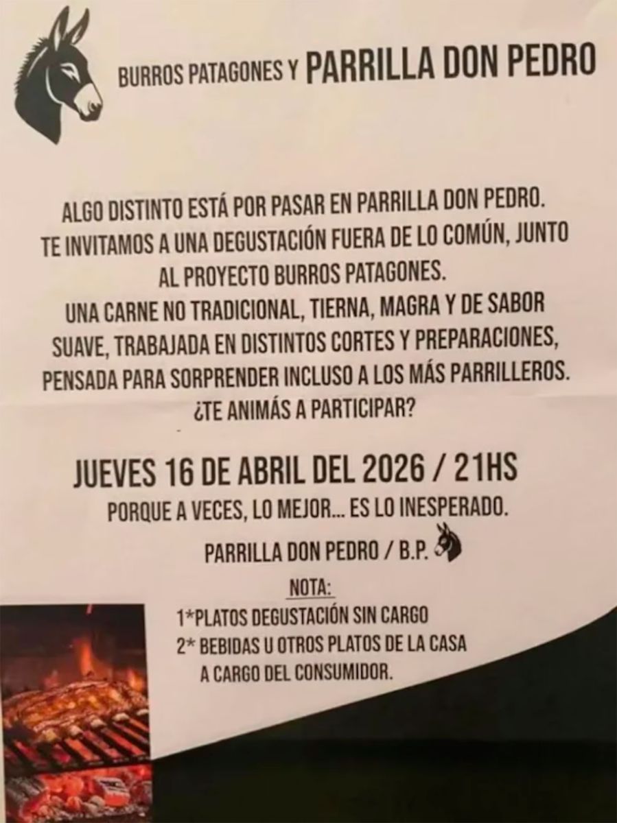 Invitación a probar carne de burro 