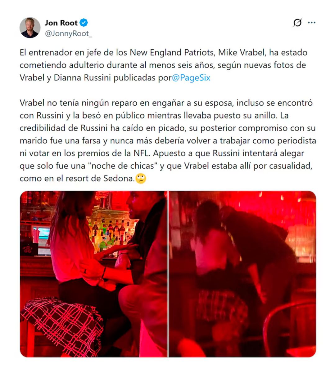 Mike Vrabel y Dianna Russini 