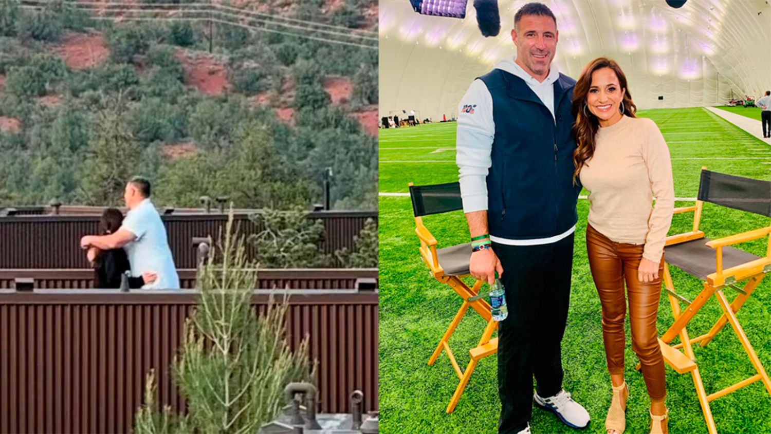 Mike Vrabel y Dianna Russini 