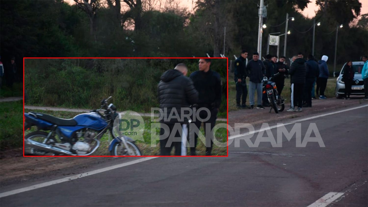 La moto de la víctima 