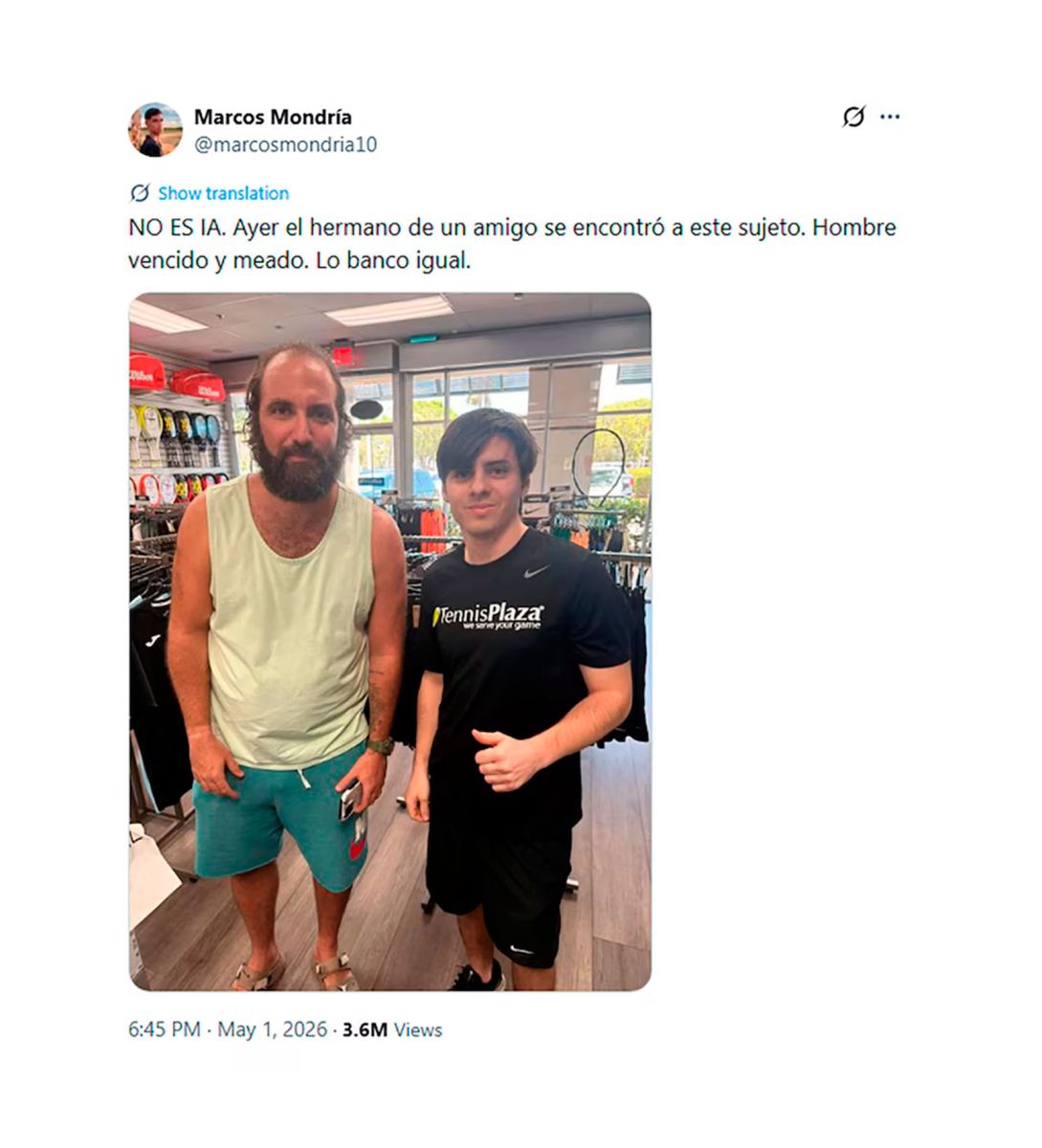 Gonzalo y el fanático que le pidió una foto 