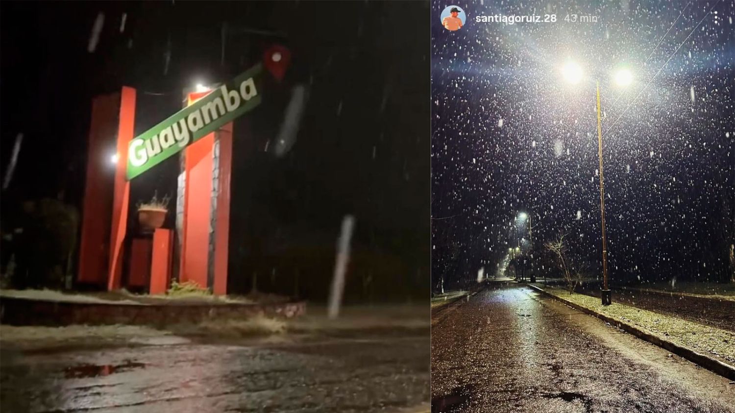 La ola de frío dejó una postal invernal: volvió a nevar en Guayamba