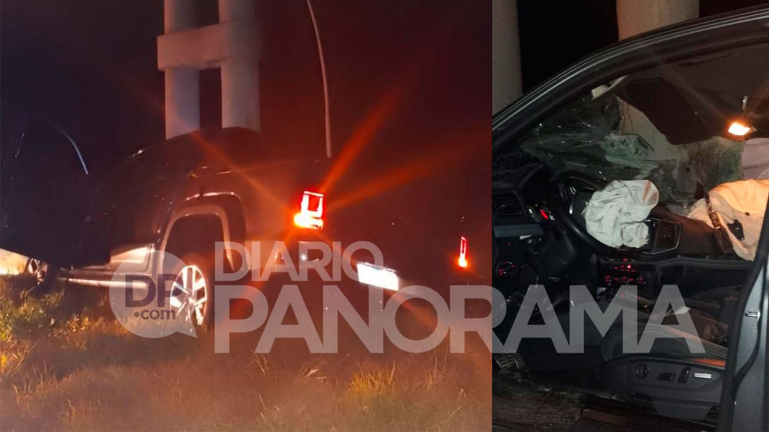 Así quedó la camioneta 