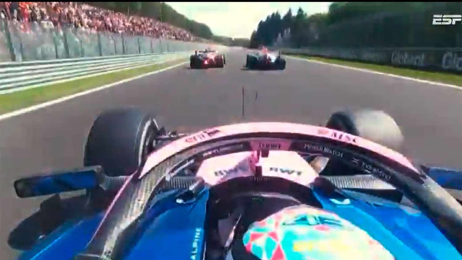 VIDEO | Inmessionante: la espectacular maniobra de Colapinto pasando a Gasly y Lawson al mismo tiempo en Spa