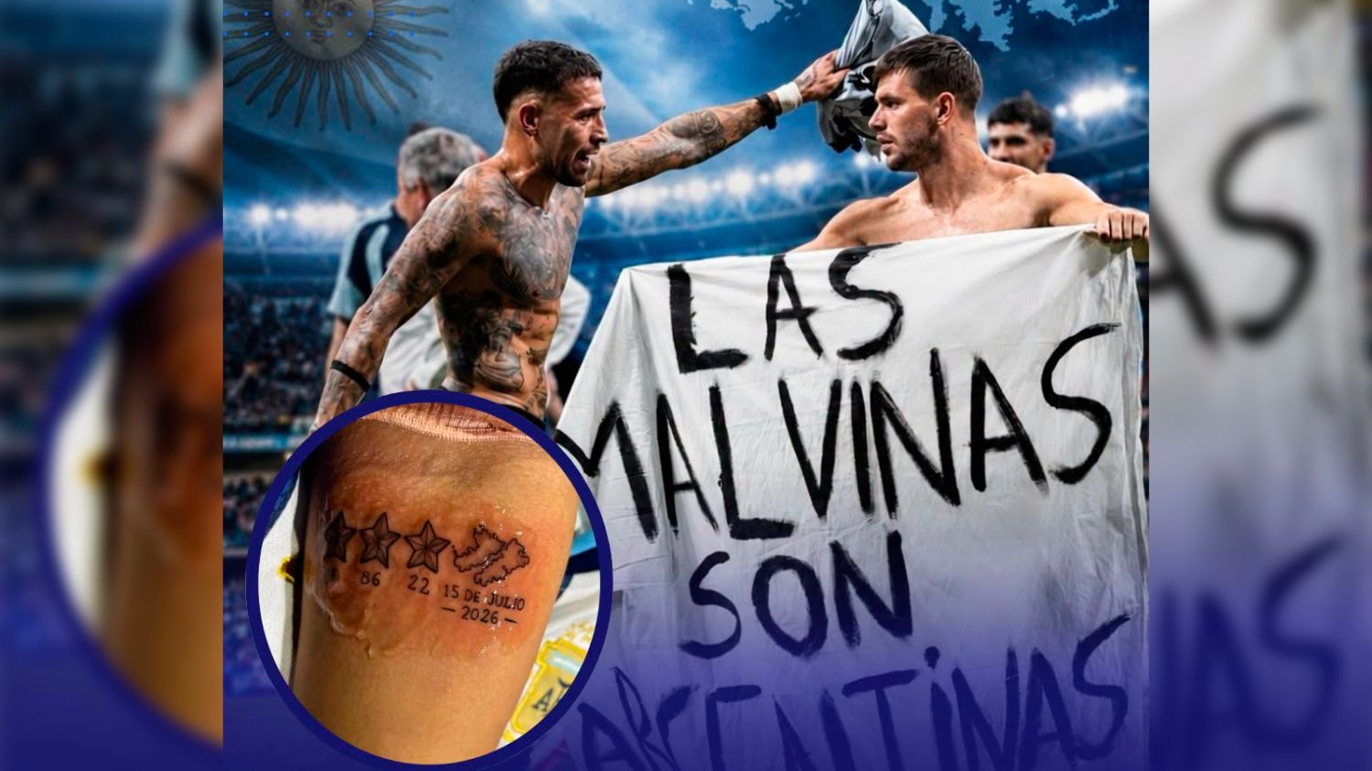 El tatuaje que emociona a todos: convirtió a las Islas Malvinas en la cuarta estrella de la Selección - Diario Panoram