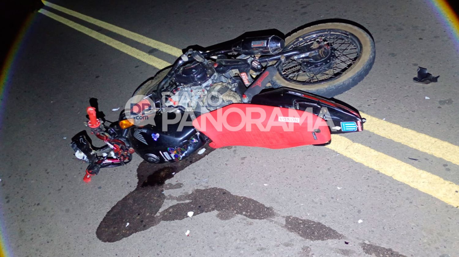 La motocicleta de la víctima 