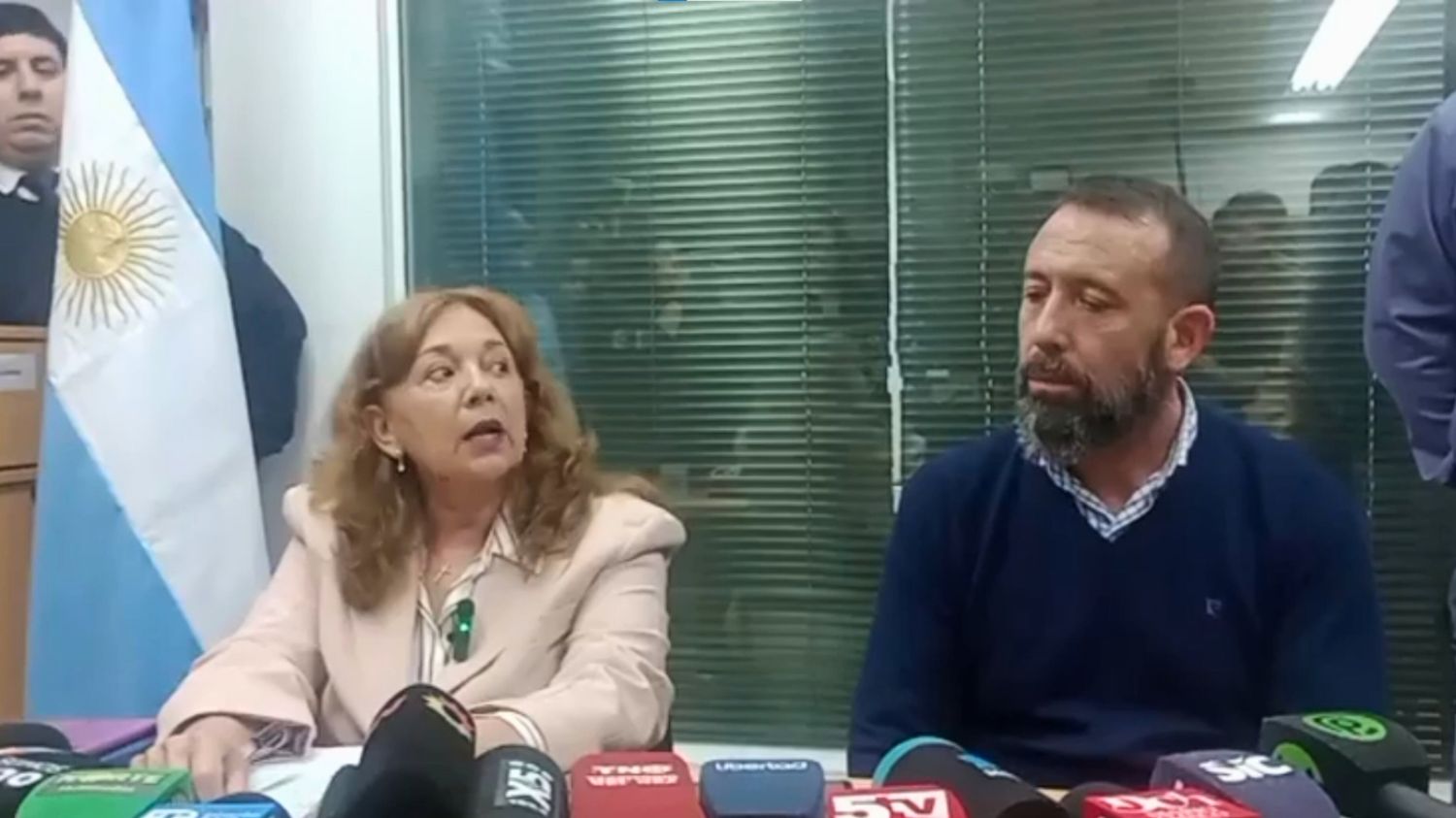 La fiscal del caso, Ana González de Pacce, y el procurador general Jorge Canteros 
