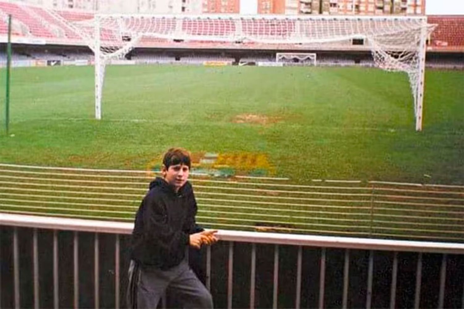 Messi en el campo de juego 