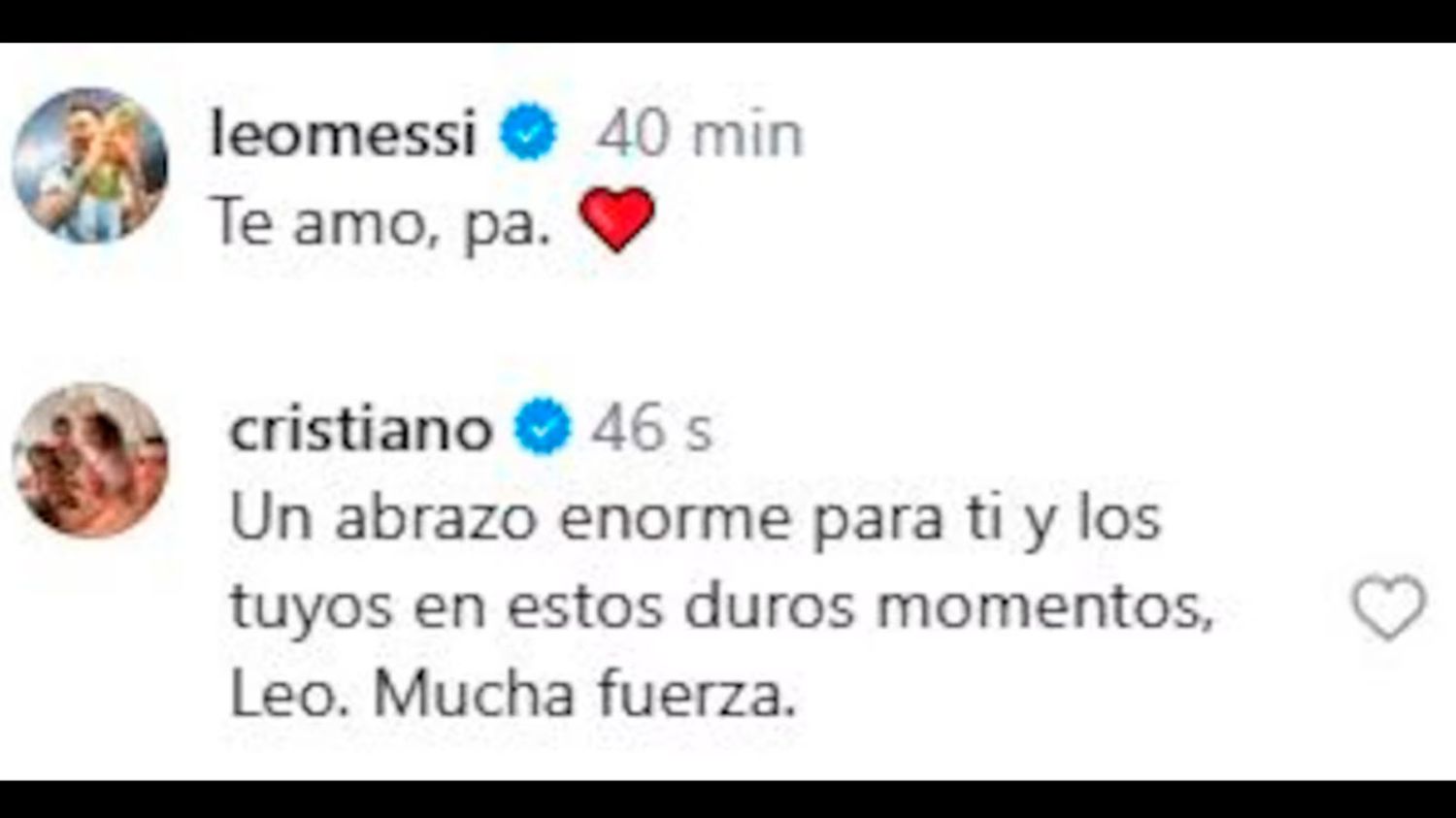 El comentario del portugués a Messi 