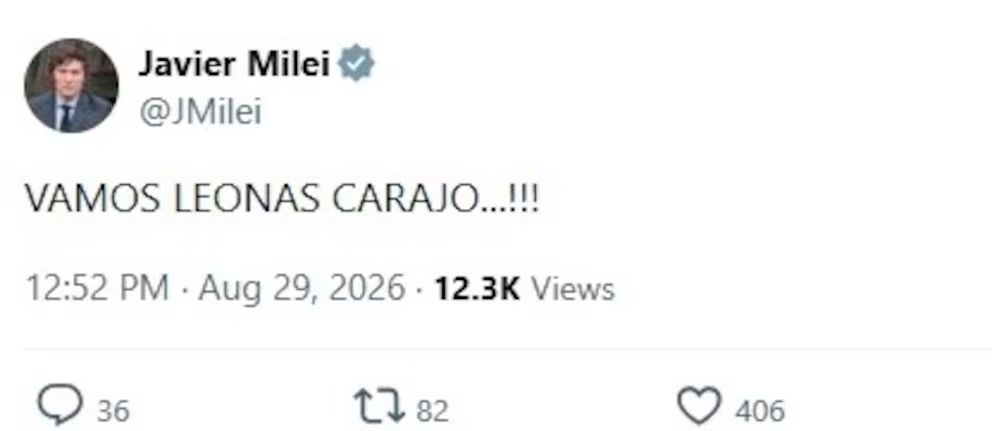 “Vamos carajo”: el festejo de Milei tras la victoria de Las Leonas