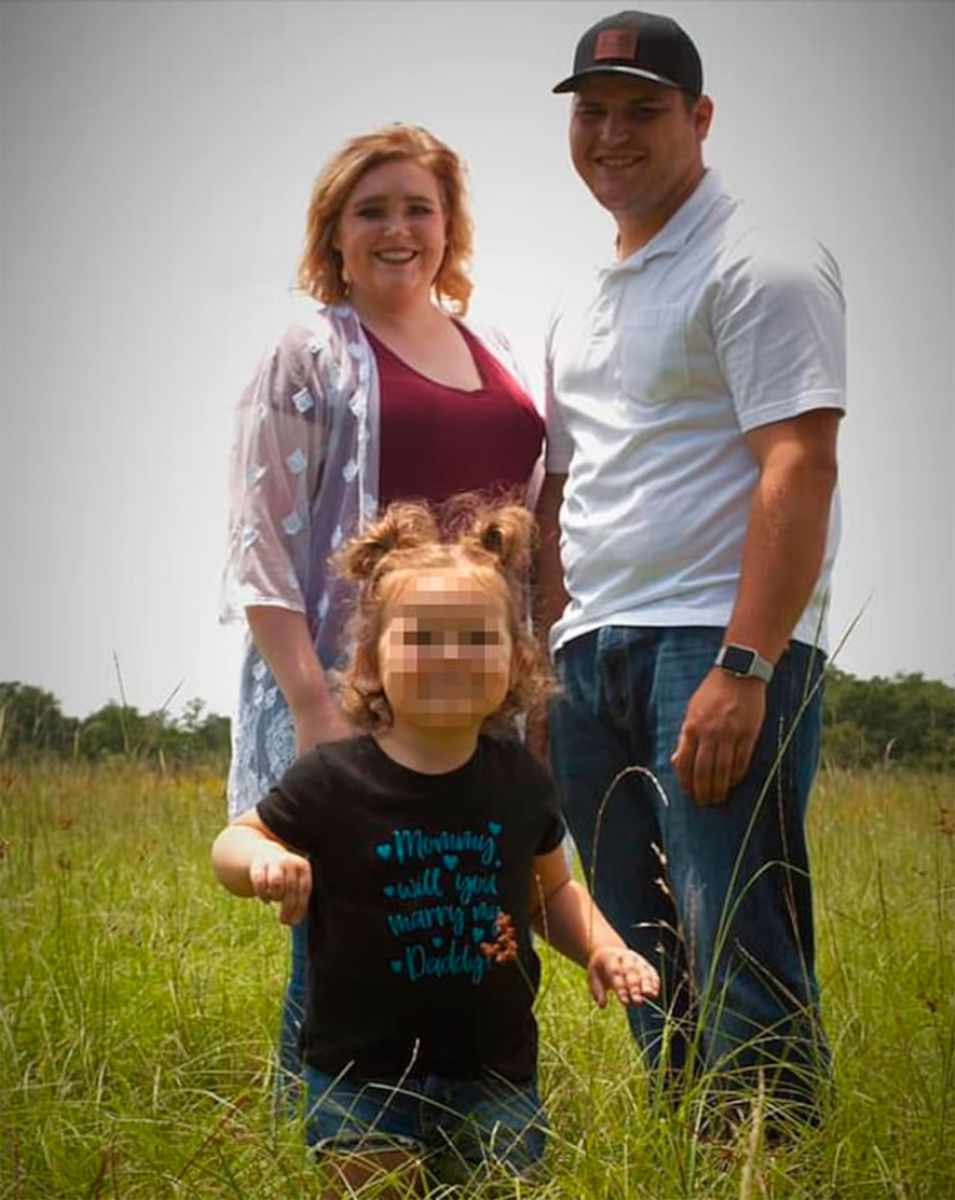 Reagan, su marido y su hija 