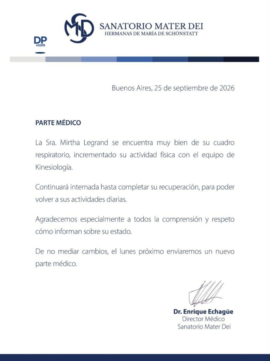 Parte médico oficial 