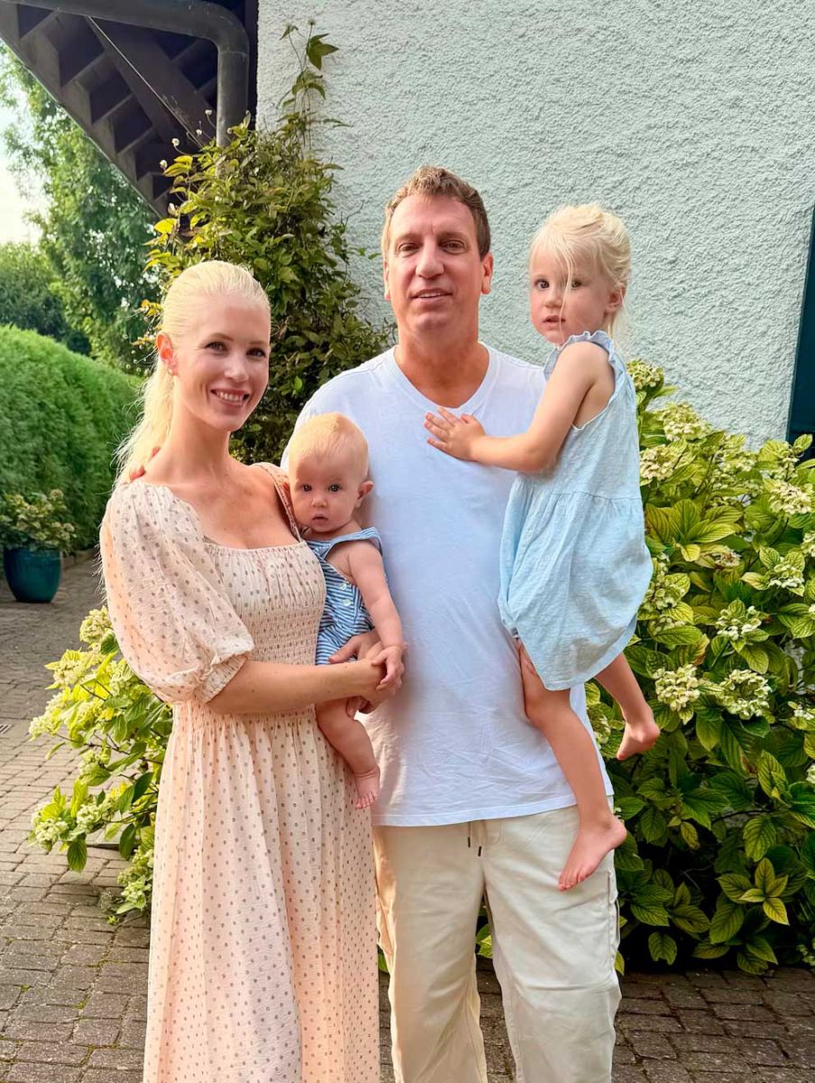 Maxi López y su familia. 