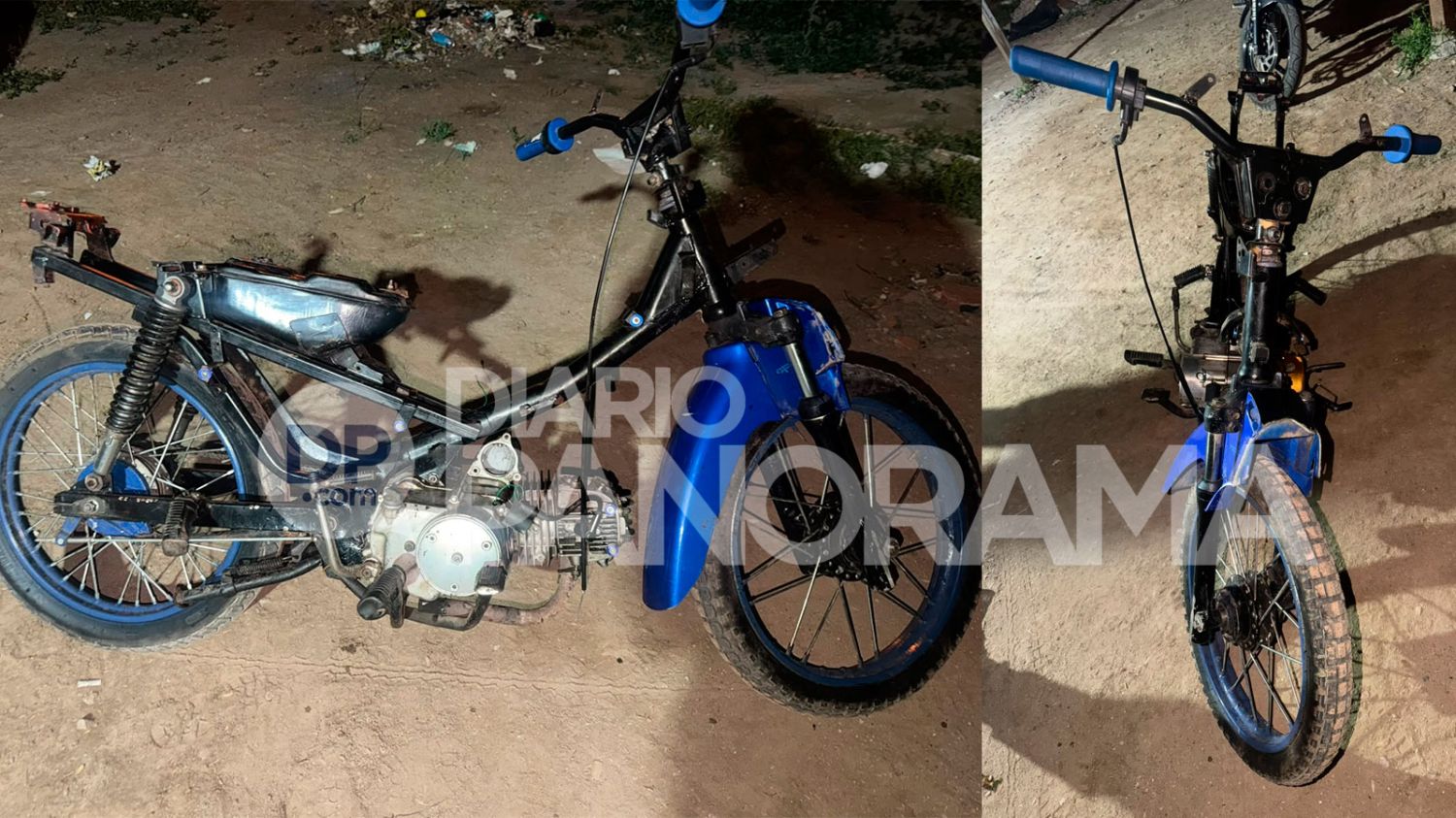 Así quedó la moto por el ataque de furia 